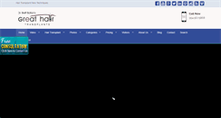 Desktop Screenshot of greathairtransplants.com